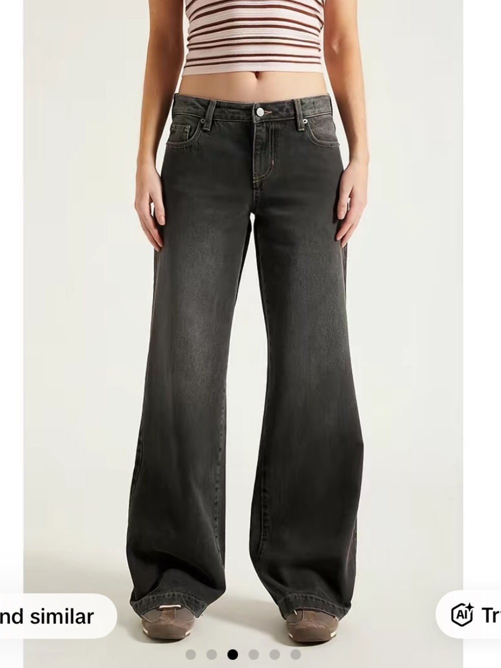 NWT Pacsun Women's Casey Low Rise Baggy Jeans Black | SIZE 26 SHORT